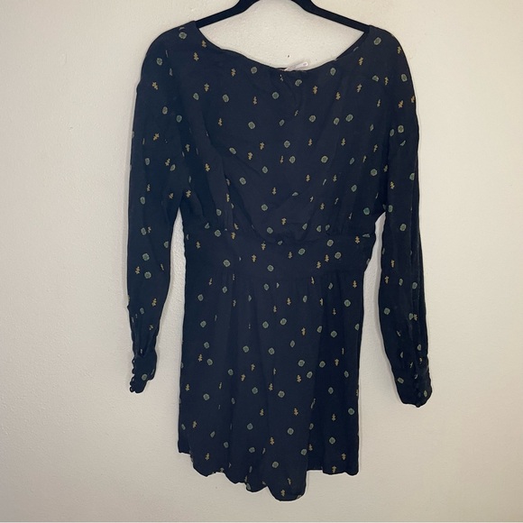 Free People LOVE GROWS PRINTED ROMPER-BLACK - Picture 4 of 6